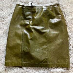 Vintage leather mini skirt, Linda Allard Ellen Tracy, petite size 12